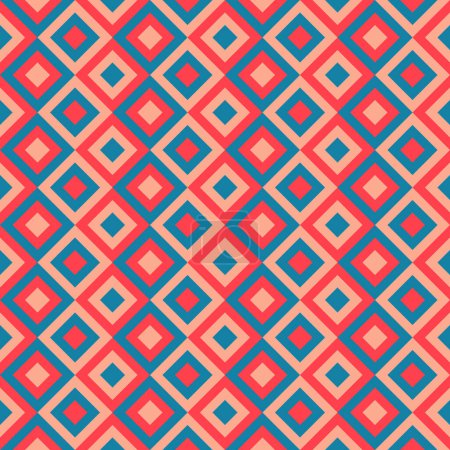 Ilustración de Patrón diagonal plano sin costuras en colores de mar - Imagen libre de derechos