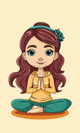 Namaste Charm - Yoga Peace Illustration