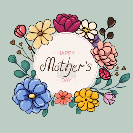 Illustration for Elegance in Blossoms - Happy Mother's Day - Royalty Free Image