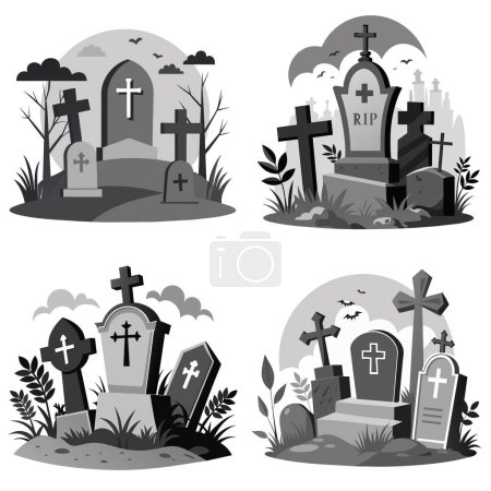 Serene Graveyard Cemetery Collection
