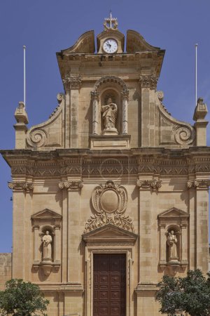 Photo for Victoria, Gozo, Malta - June 9, 2023: Historic Church of St Francis of Assisi in Victoria on the island of Gozo in Malta. - Royalty Free Image