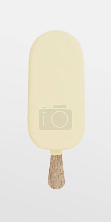 Photo for Ice cream isolated on white background 3d illustration - Royalty Free Image