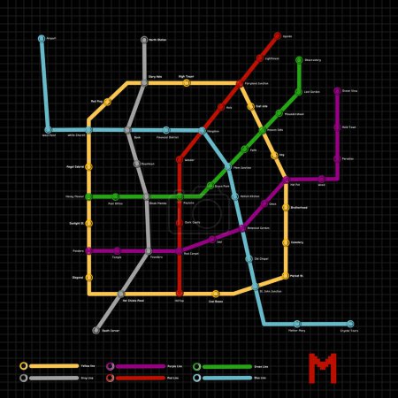 Photo for Metro map 3d illustration - Royalty Free Image