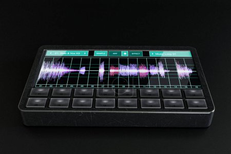 Photo for Gadget synthesizer isolated on black background 3d illustration - Royalty Free Image