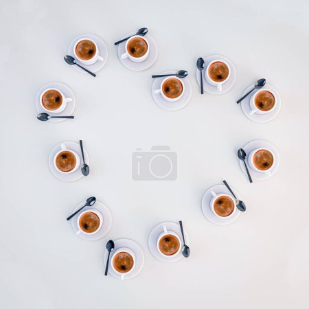 Photo for Coffee cups isolated on white background 3d illustration - Royalty Free Image
