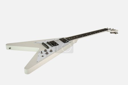 Foto de Electric guitar isolated on white background 3d illustration - Imagen libre de derechos