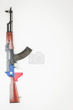 Photo for Texas rifle isolated on white background 3d illustration - Royalty Free Image