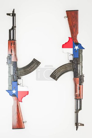 Téléchargez les photos : Texas fusils isolés sur fond blanc illustration 3d - en image libre de droit