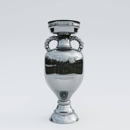 european cup isolated on white background 3d illustration