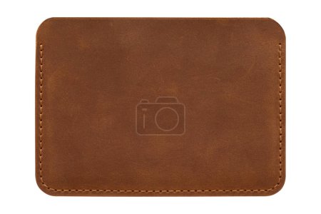 Brown leather dockholder isolated on white background.