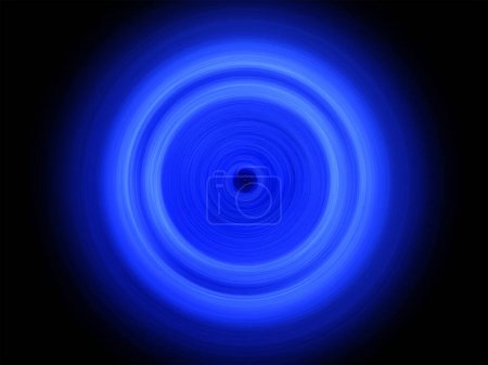 Foto de Un vórtice azul frío abstracto de un agujero negro o un tornado de fuego. - Imagen libre de derechos