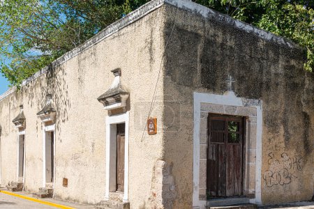 Photo for Ancient houses of the Road of the Friars, Valladolid, Yucatan - Royalty Free Image