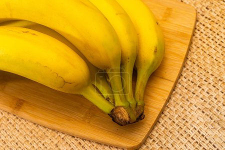 Bananas with vintage background of mexican yute