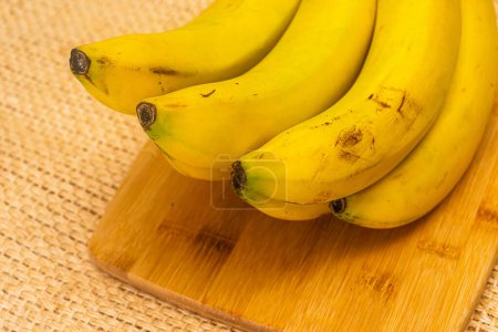 Bananas with vintage background of mexican yute