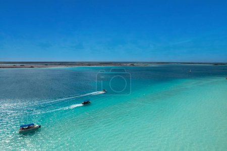 View of seven colors lagoon in Bacalar