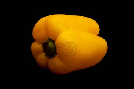 Foto de Pimienta amarilla picante en fondo negro - Imagen libre de derechos