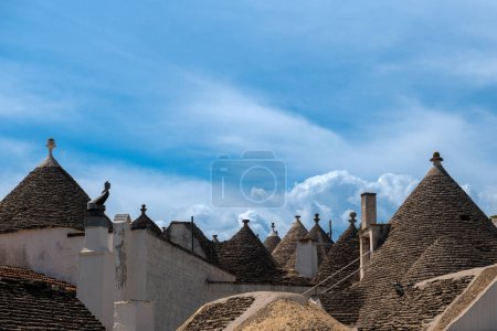 Photo for Trulli roofs, round stone houses, Alberobello, Puglia, Italy - Royalty Free Image