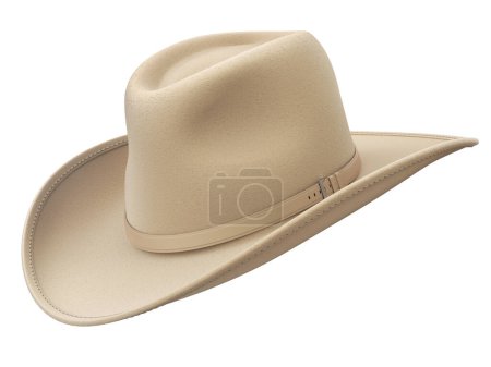Foto de Sombrero vaquero aislado sobre fondo blanco - Ilustración 3D - Imagen libre de derechos