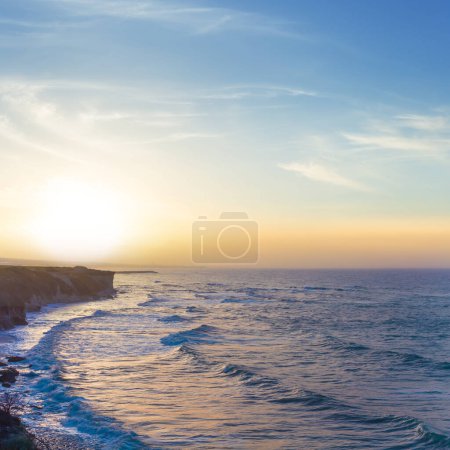 Photo for Summer sea coast at the dramatic sunset - Royalty Free Image