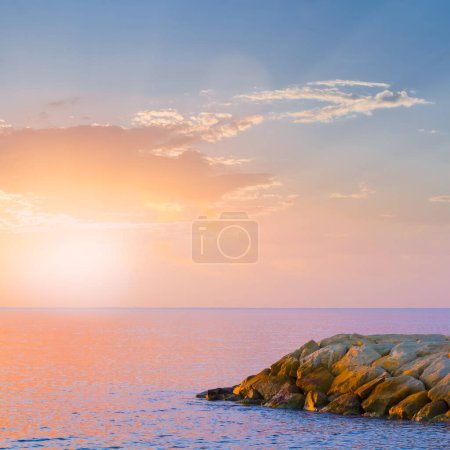Photo for Summer sea coast at the dramatic sunset - Royalty Free Image