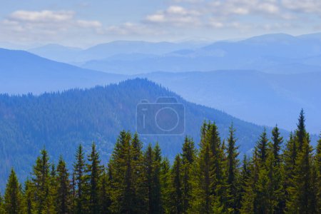 Photo for Mountain valley in blue mist - Royalty Free Image