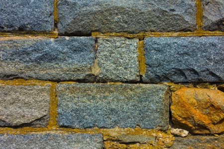 Photo for Closeup stone wall architecture background - Royalty Free Image