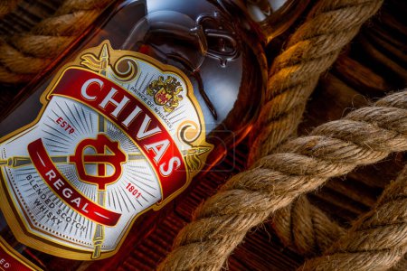 Photo for Chivas Regal whiskey bottle 12 years - Royalty Free Image
