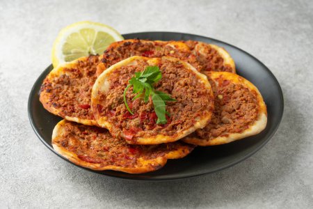 Small lahmacun, delicious  Turkish food 