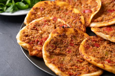 Small lahmacun, delicious  Turkish food 