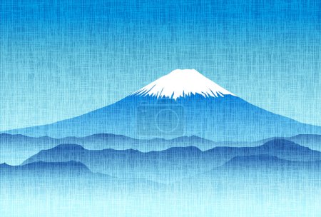 Téléchargez les illustrations : Fuji New Year's card Japanese pattern background - en licence libre de droit