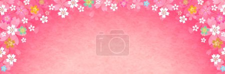 Téléchargez les illustrations : Cerisier fleur papier japonais motif japonais fond - en licence libre de droit