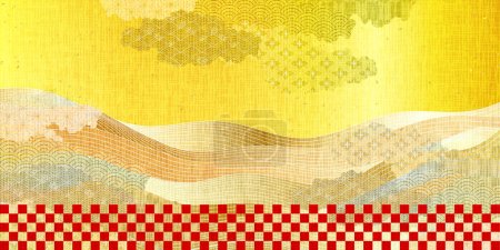 Illustration for Setsubun Hinamatsuri Japanese pattern background - Royalty Free Image