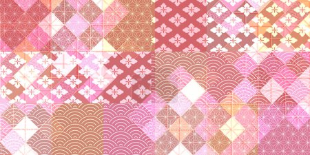 Ilustración de Japanese pattern spring pattern background - Imagen libre de derechos
