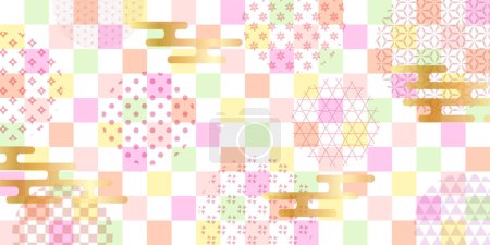 Ilustración de Cherry blossom Japanese pattern spring background - Imagen libre de derechos