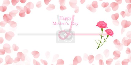 Mother's Day paper carnation background