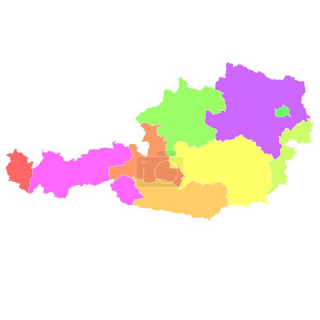 Austria mapa colorido país icono