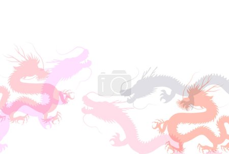 Illustration for Dragon New Year's card Chinese zodiac Background - Royalty Free Image