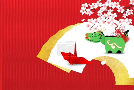 Photo for Dragon New Year's card Chinese zodiac Background - Royalty Free Image
