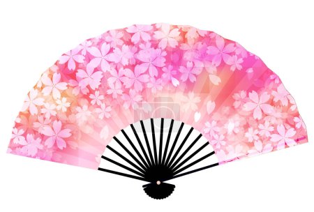 Illustration for Cherry Blossom Fan Spring Icon - Royalty Free Image
