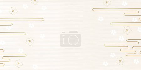Illustration for Ume Japanese Pattern Spring Background - Royalty Free Image