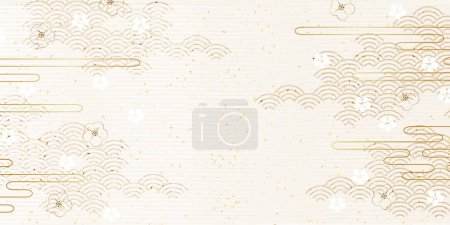 Illustration for Ume Japanese Pattern Spring Background - Royalty Free Image