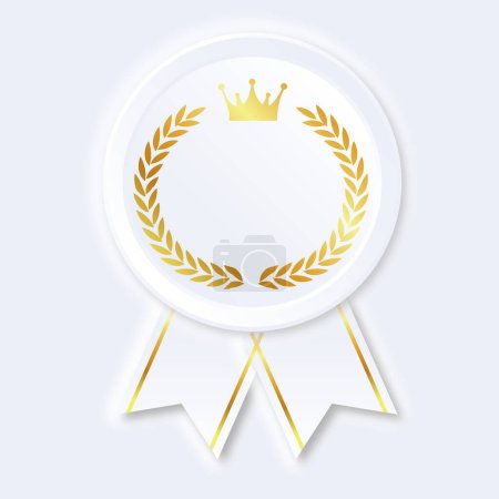 Ilustración de Medalla cinta icono círculo de oro - Imagen libre de derechos
