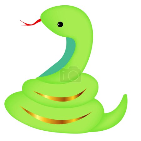 Snake Tarjeta de Año Nuevo Zodíaco Chino Iconos