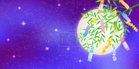 Photo for Tanabata Japanese Pattern Summer Background - Royalty Free Image