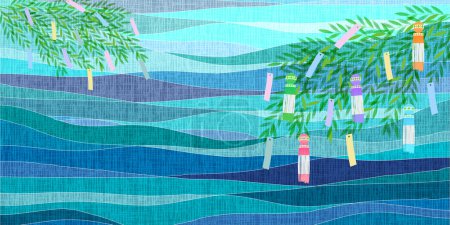 Tanabata japanischen Muster Sommer Hintergrund