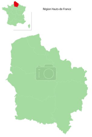 Photo for France Map Green Region Icon - Royalty Free Image
