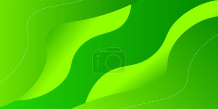 Photo for Wave green technology curve background - Royalty Free Image