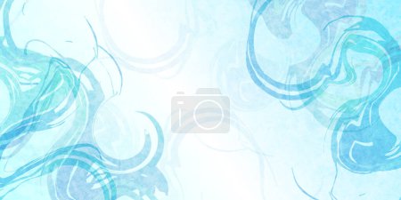 Photo for Blue Japanese Pattern Swirl Background - Royalty Free Image