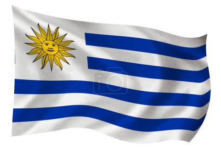 Photo for Uruguay Country Flag World Icon - Royalty Free Image