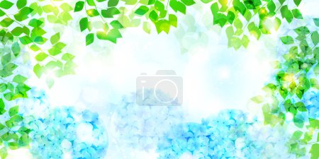 Photo for Hydrangea rainy season flower background - Royalty Free Image